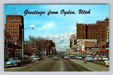 Ogden UT-Utah, Washington Boulevard, Antique, Vintage Souvenir Postcard picture
