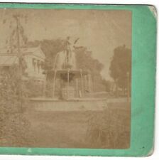Circa 1860's Stereoview Card of a Statue/Monument, Says Champs Elysees on back picture