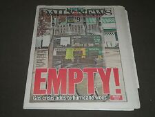 2012 NOVEMBER 2 NY DAILY NEWS NEWSPAPER - EMPTY - HURRICANE SANDY - NP 2546 picture