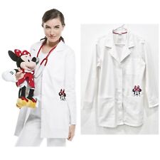Disney Minnie Mouse Embroidered White Lab Coat Women’s Size S picture