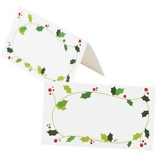 100 Pcs Place Cards for Table Setting Christmas Party Décor Xmas Wreath 2x3.5” picture