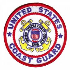  US COAST GUARD EMBROIDERED ROUND PATCH USA UNITED STATES MILITARY PATCHES picture