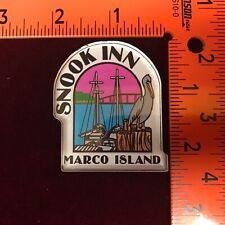Snook Inn Marco Island Florida FL 2” Souvenir Fridge Magnet Pelican Boat picture