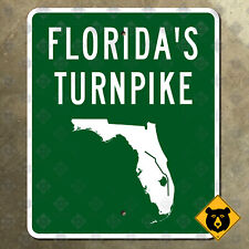 Florida Turnpike road sign Miami Fort Lauderdale West Palm Beach Orlando 15x18 picture
