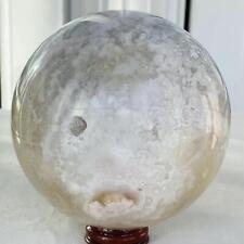1920g Natural Cherry Blossom Agate Sphere Quartz Crystal Ball Healing picture