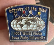 Vintage Odyssey of the Mind Iowa State University 1994 World Finals Hat Vest Pin picture
