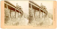 Stereo, USA, New Hampshire, Sky Railroading, White Mountains Vintage Stereo Card picture