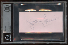 Jerry Lewis signed autograph 2x5 cut American Actor Singer Comedian BAS Slabbed picture