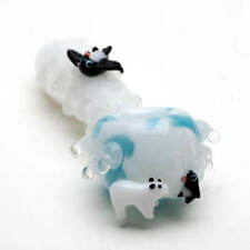 Empire Glassworks Icy Penguin Small Hand Pipe picture