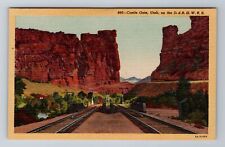 Castle Gate UT-Utah, On The Railroad Tracks, Antique, Vintage Postcard picture