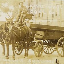 Rare c1911 Postcard Omaha NE - Havens White Coal Company Delivery Wagon Nebraska picture