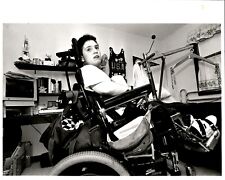 LG58 1993 Original Mark Garfinkel Photo YOUNG WOMAN IN WHEELCHAIR Disability picture