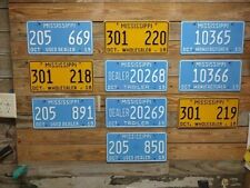 Mississippi Exp 2018 Lot of 10  Dealer License Plates Tags ~ 205 669 picture