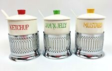 Vintage Kitchen King Condiment Set Jam Jelly Ketchup Mustard Spoons picture