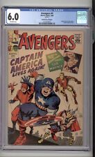 Avengers 4 CGC 6.0 Golden Record Comic Reprint Capt America Pin-Up 1966 picture