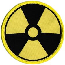 NUCLEAR RADIATION SYMBOL PATCH embroidered iron-on RADIATION ZOMBIE APOCALYPSE picture