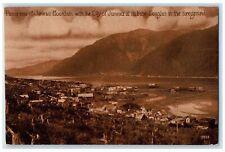 1913 Panorama Of Juneau Mountain And Douglas City Alaska AK Posted Tree Postcard picture