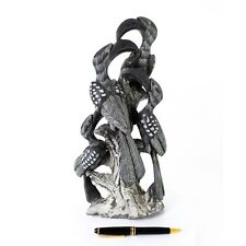 5 Hornbill Birds on tree Original Shona Sculpture Serpentine Import African Art picture
