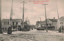 Danielson CT Main Street Looking South RR Crossing Carriages 1907 Postcard B295 picture