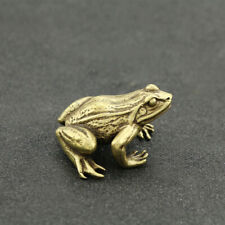 Solid Brass Frog Figurine Statue Small Statue Home Ornaments Animal Figurines G picture
