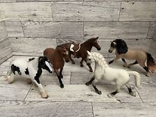 Schleich Horse Figurine Lot Of 4 & 1 Mojo Horse Figure Comes With 1 Saddle picture