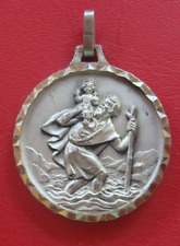 ST CHRISTOPHER TRAVELERS PROTECTOR / MONT ST MICHEL OLD MEDAL SIGNED BY TSCHUDIN picture