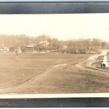 c1910s Unknown Campus Birds Eye RPPC HBMU? Field Houses Real Photo Postcard A125 picture