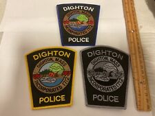 Dighton Police Massachusetts collectable Patch Set 3 pieces full Size picture