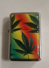 RARE Cannabis/Marijuana Gasoline Lighter, Jamaica Color  picture