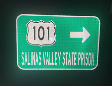 SALINAS VALLEY STATE PRISON, California Highway 101 route road sign 18
