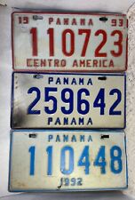 Lot Of 3 Vintage PANAMA License Plates picture