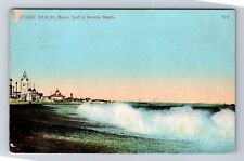 Revere Beach MA- Massachusetts, Surf At Revere Beach, Antique, Vintage Postcard picture