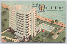 Postcard Hotel Martinique, Sixty-Fourth street in Miami Beach, Florida FL A241 picture