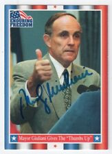 RUDY GIULIANI Signed 2001 Topps Enduring Freedom Card #40 - Autograph picture