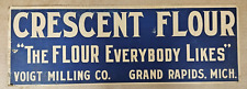 Antique Crescent Flour Sign General Store Baked Goods Grand Rapids Michigan D picture