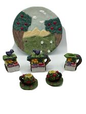 Vintage Youngs Inc 1994 Miniture Fruit Tea Full Set of 8 picture