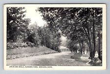 Meriden CT-Connecticut, Drive And Walk, Hubbard Park, Antique Vintage Postcard picture