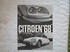 1968 Citroen Sales Brochures (2) showing sedan and station wagon picture