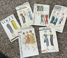 60s Vintage LOT of 7 SIMPLICITY Vogue, Advance Sewing Patterns Size 15 / 16 Hand picture