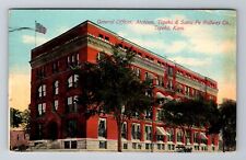 Topeka KS-Kansas, Atchison, Topeka & Santa Fe Railway Offices, Vintage Postcard picture