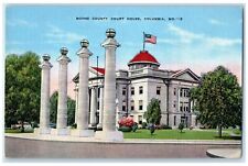 c1940's Boone County Court House Building Tower Columbia Missouri MO Postcard picture