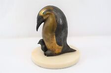 Bronze Penguin & Chick Sculpture Hunt Studios 1983 Limited /350 Antarctic Spring picture