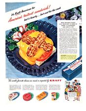 Vintage Print Ad 1947 Kraft American Pasteurized Cheese picture