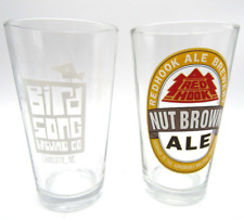 Glass Bird Song Brewing & Red Hook Brewery Nut Brown Ale vintage pint Glass - 2 picture