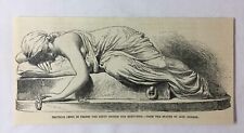 1877 magazine engraving ~ BEATRICE CENCI IN PRISON ~ Miss Hosmer picture