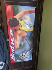 1996 USA OLYMPIC TEAM SPONSOR BUD ICE BUDWEISER BEER ADVERTISING BANNER NYLON VT picture