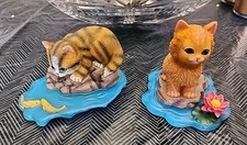 2 Hamilton Collection Cat Figurines Purr-fect Adventure Collection By Jurgen... picture