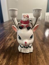 VINTAGE 1962 NAPCO ICX5394 HOLIDAY Christmas REINDEER CANDLEHOLDER picture