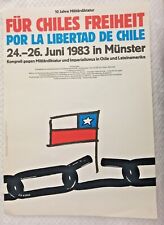 Anti Pinochet, anti-Fascist Poster 1983. German; Chile theme  picture