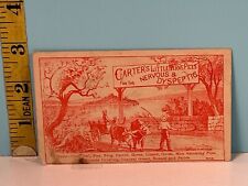 1800'S Carter's Little Nervous & Dyspeptic Pills Trade Cards. picture